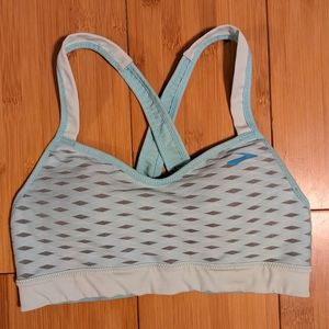 Brooks UPRISE Crossback Moving Comfort Bra Color Ice Mesh X-Small 30AB-32A